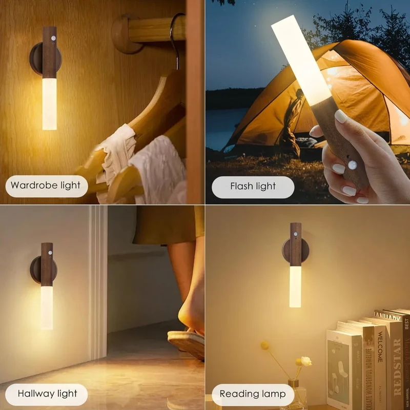 Wiederaufladbare LED Bewegungsmelder Wandleuchte für Flur und moderne Heimdekoration