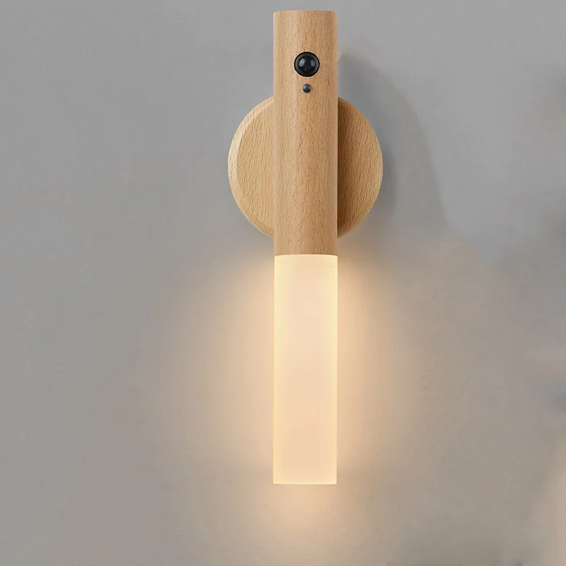 Wiederaufladbare LED Bewegungsmelder Wandleuchte für Flur und moderne Heimdekoration