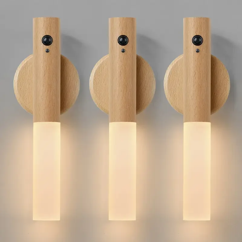 Wiederaufladbare LED Bewegungsmelder Wandleuchte für Flur und moderne Heimdekoration