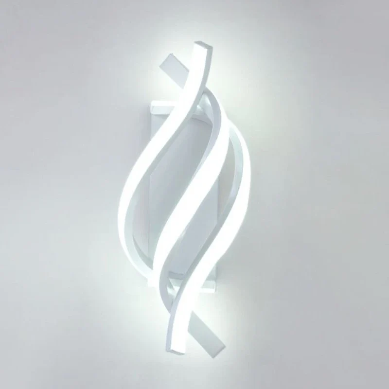 Moderne Spirale LED Wandleuchte für Schlafzimmer und minimalistischen Flur