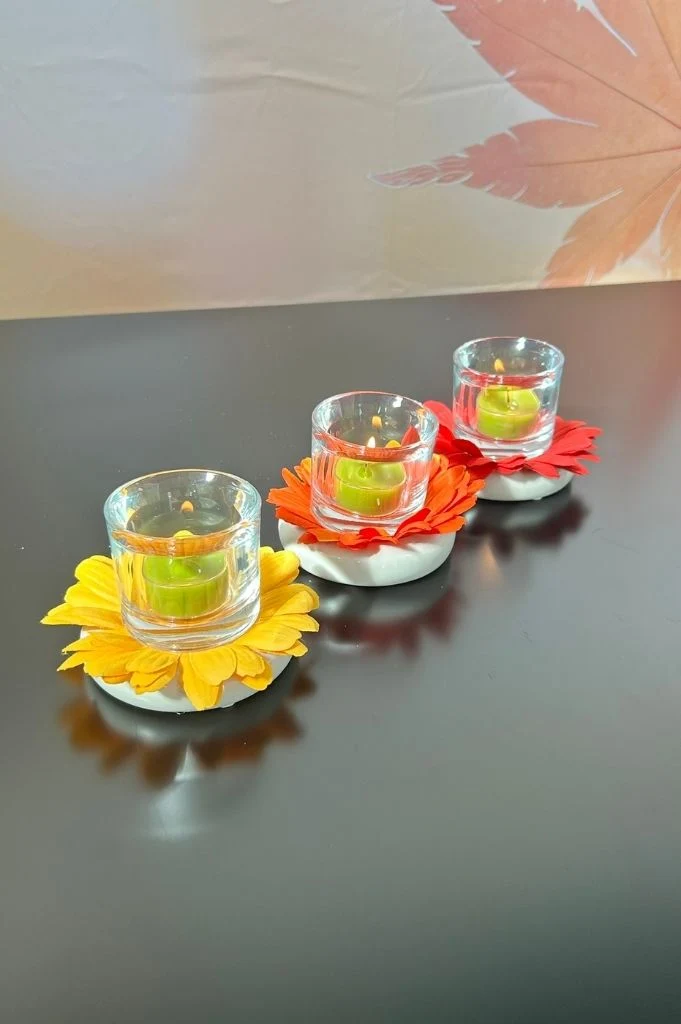 Dekoset Licht Lumina mit Marit Glas+Gerbera