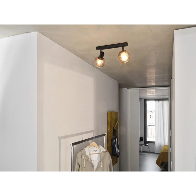 OSRAM DECOR Spot Firefly Deckenleuchte, OSRAM Lampe inklusive, schwarz, 2 x 2.8W, E14