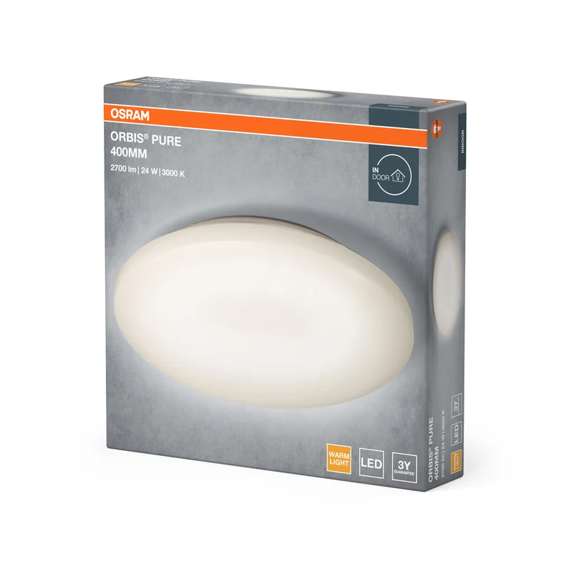 OSRAM ORBIS® Deckenleuchte Pure 400mm 24W, 1800 lm, 3000 K, Warmweiß