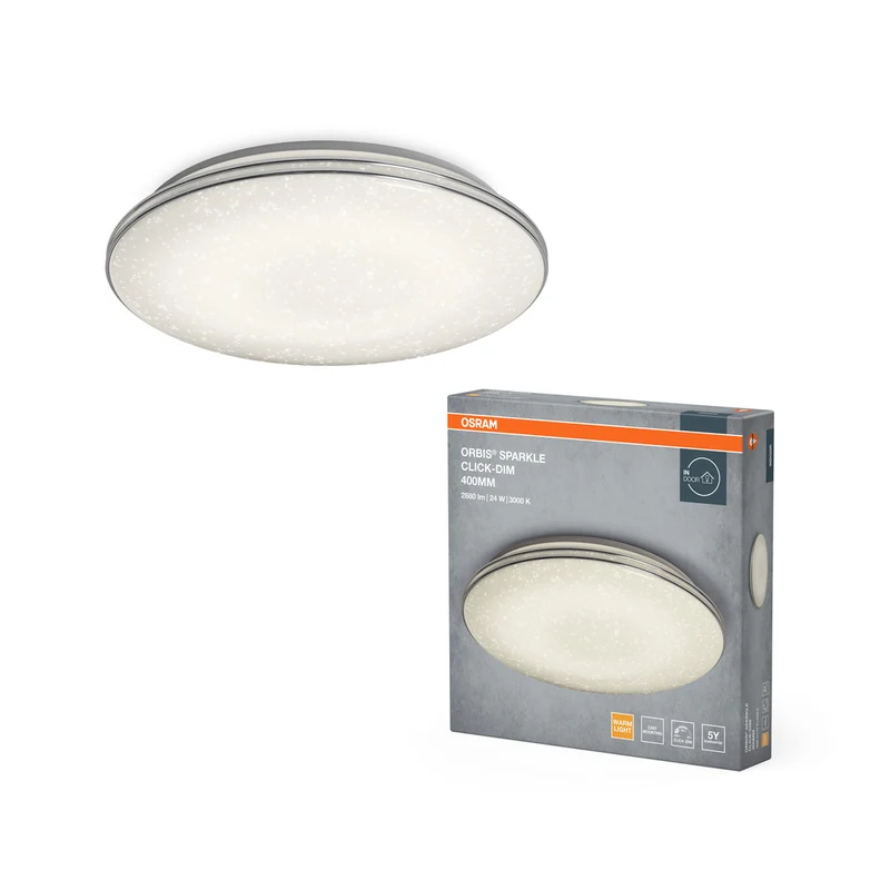OSRAM ORBIS® Deckenleuchte Sparkle Click-DIM 400mm 24W, 2000 lm, 3000 K, Warmweiß