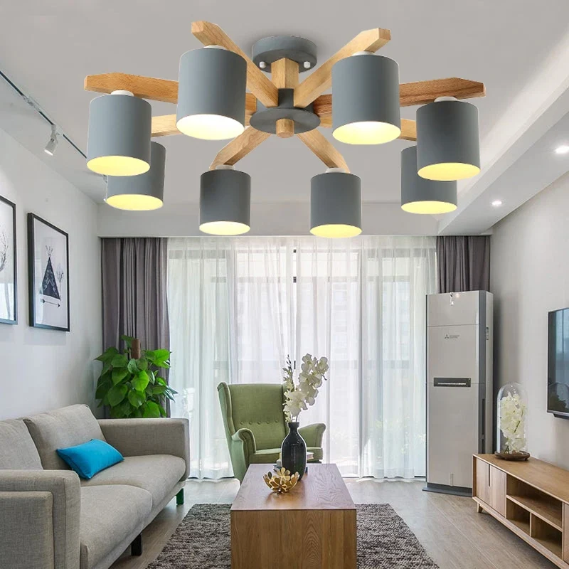 Moderne Massivholz Pendelleuchte für Esszimmer und Küche