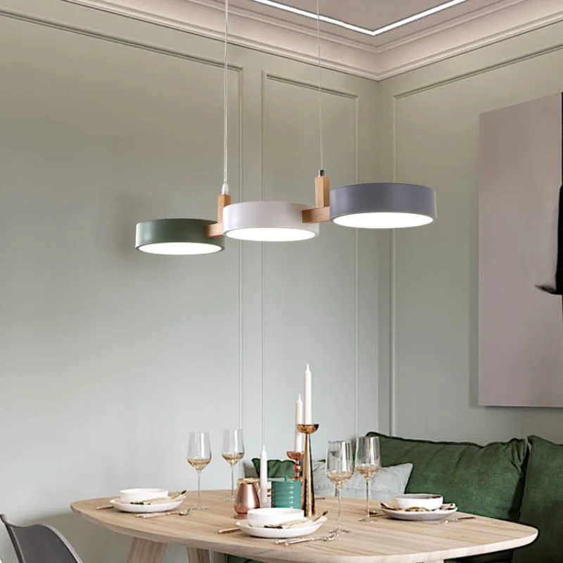Nordische Macaron Pendelleuchte Pastellfarben für Esszimmer und Café