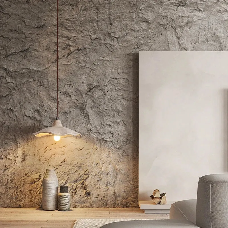 Wabi-Sabi Creme Pendelleuchte für Minimalistische Restaurants und Schlafzimmer