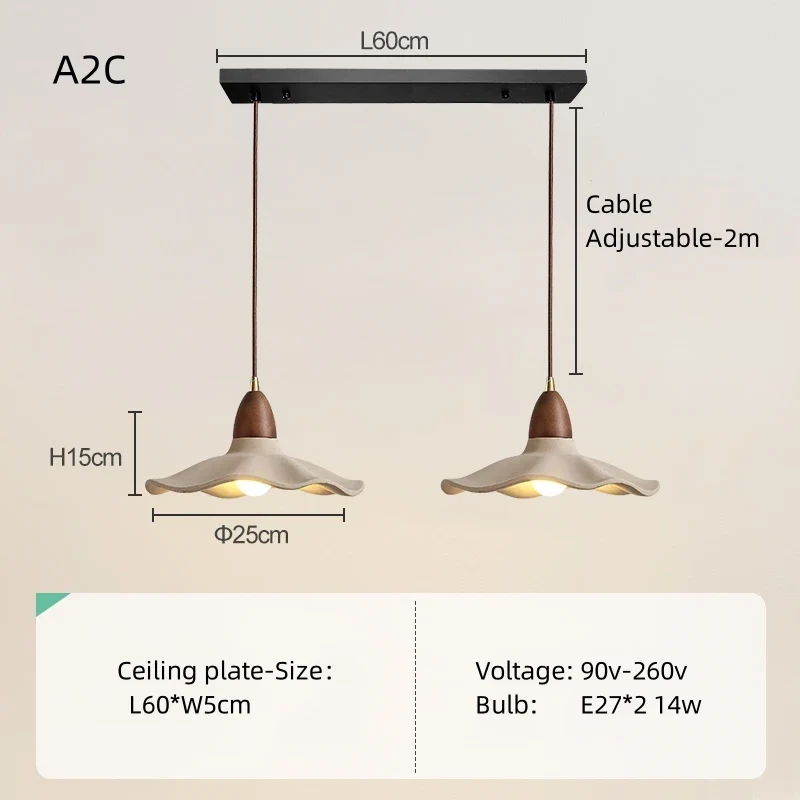 Wabi-Sabi Creme Pendelleuchte für Minimalistische Restaurants und Schlafzimmer