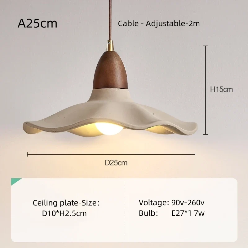 Wabi-Sabi Creme Pendelleuchte für Minimalistische Restaurants und Schlafzimmer