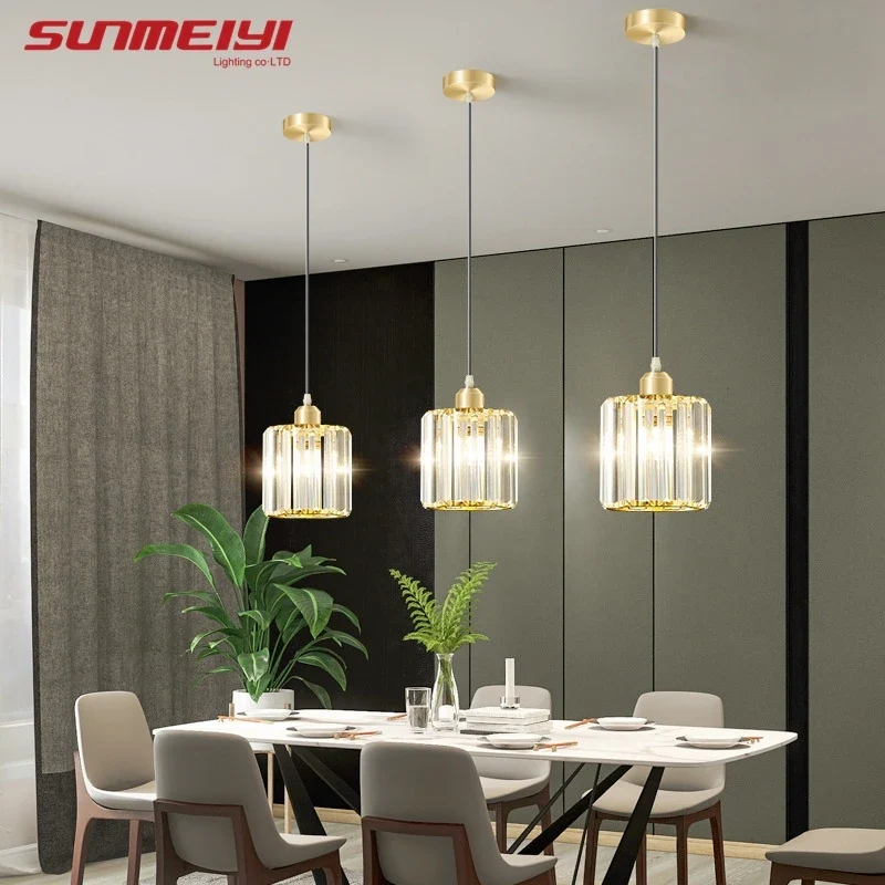 Moderne K9 Kristall Pendelleuchte für Elegante Esszimmer und Flure