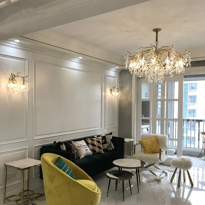 Luxus Kristall Kronleuchter Prunkvoll für Elegantes Wohnzimmer und Esszimmer