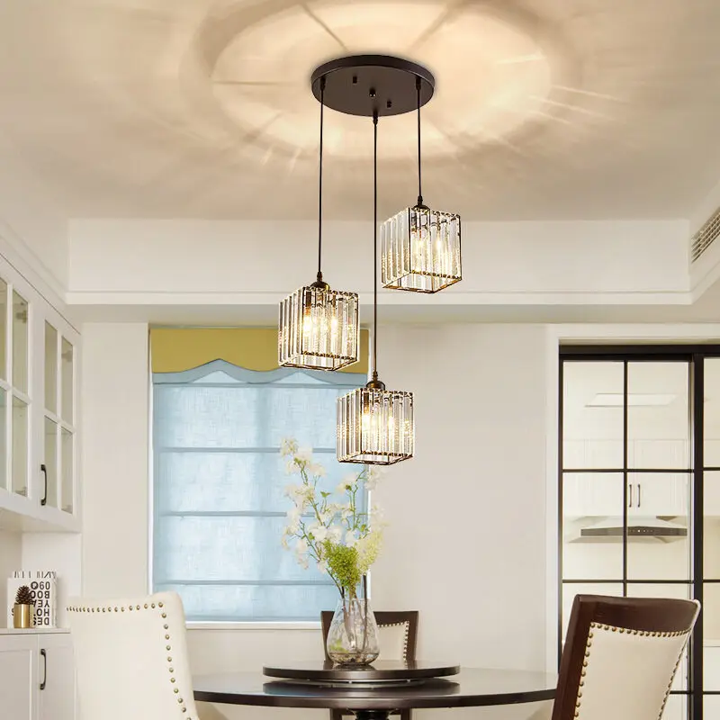 Moderne Kristall LED Pendelleuchte für Elegante Esszimmer und Wohnzimmer