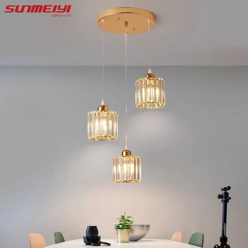 Moderne Kristall LED Pendelleuchte für Elegante Esszimmer und Wohnzimmer