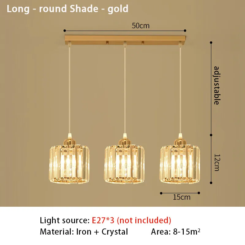 Moderne Kristall LED Pendelleuchte für Elegante Esszimmer und Wohnzimmer