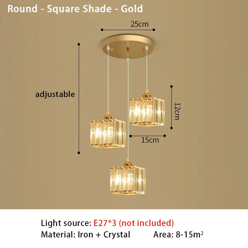 Moderne Kristall LED Pendelleuchte für Elegante Esszimmer und Wohnzimmer