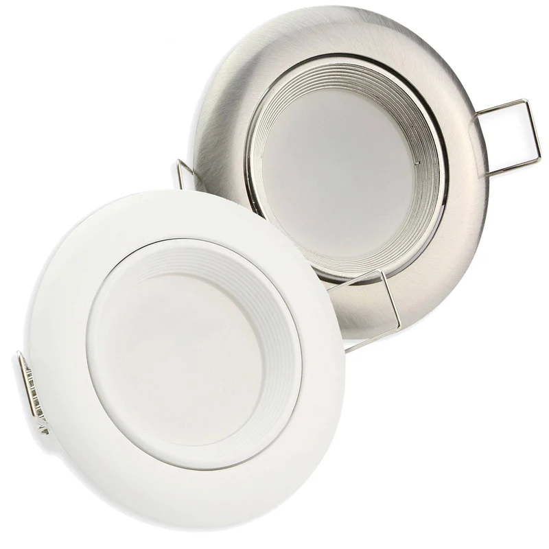 LED Einbaustrahler dimmbar flach rund 3W 5W 6,5W Aluminium 230 Volt Einbauspot