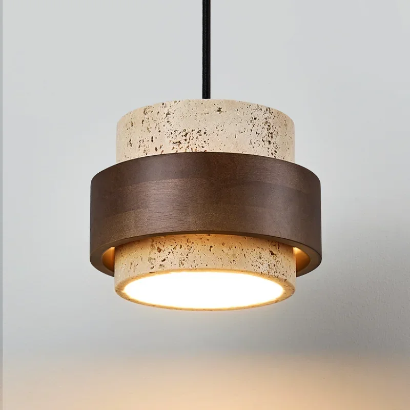 Moderne Holz Pendelleuchte als Bettleuchte für Schlafzimmer und Restaurant