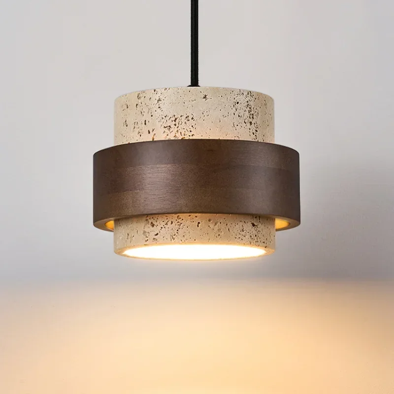 Moderne Holz Pendelleuchte als Bettleuchte für Schlafzimmer und Restaurant