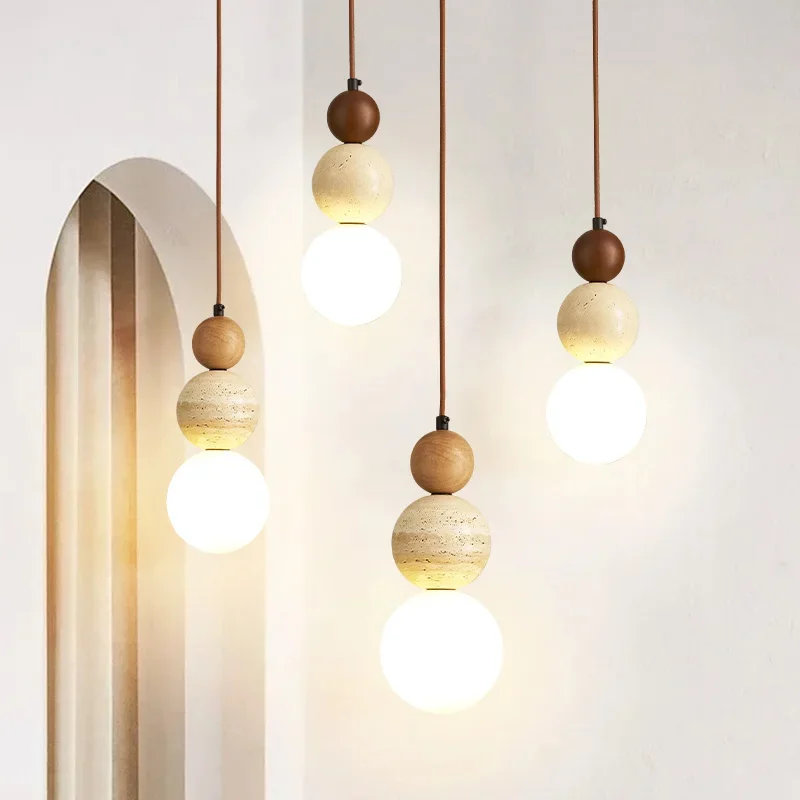 Moderner Bauhaus Holz Pendelleuchte für Restaurants und Designer Schlafzimmer