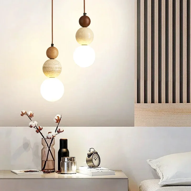 Moderner Bauhaus Holz Pendelleuchte für Restaurants und Designer Schlafzimmer