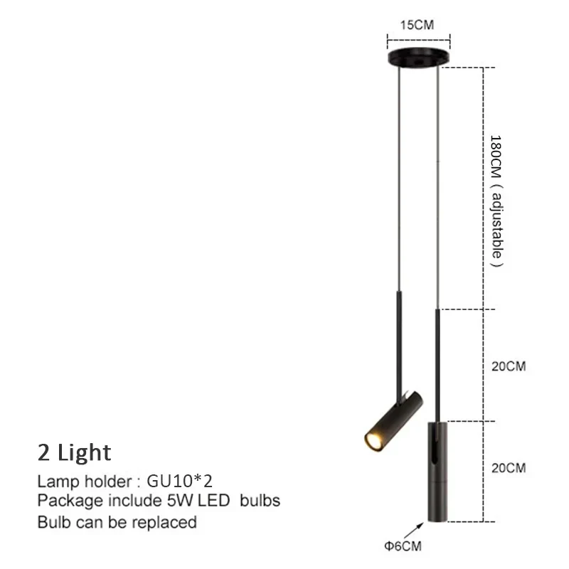 Minimalistisches LED Pendelleuchte für Esszimmer und Kücheninsel
