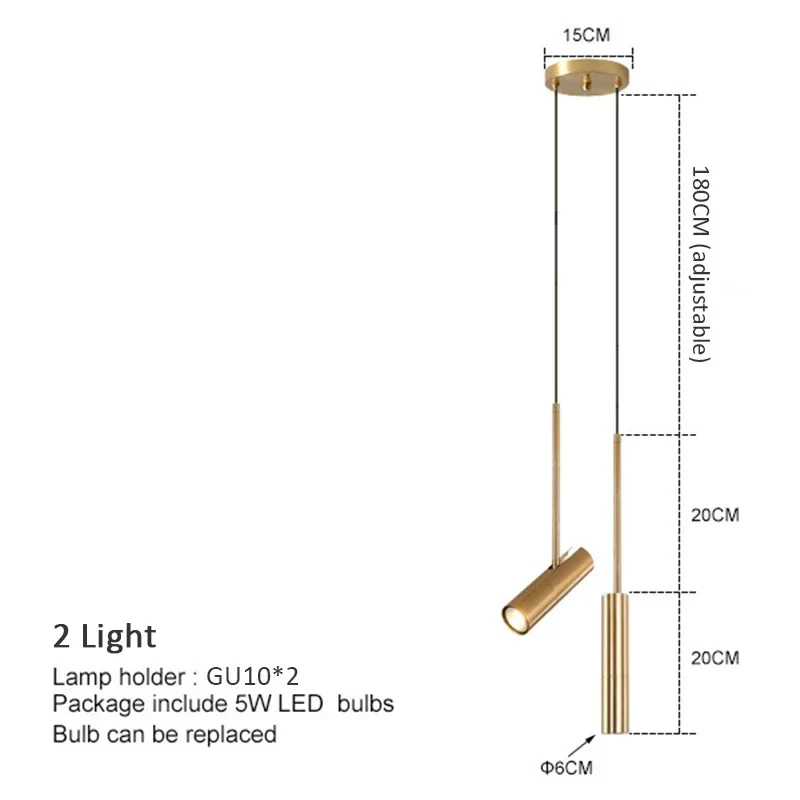 Minimalistisches LED Pendelleuchte für Esszimmer und Kücheninsel