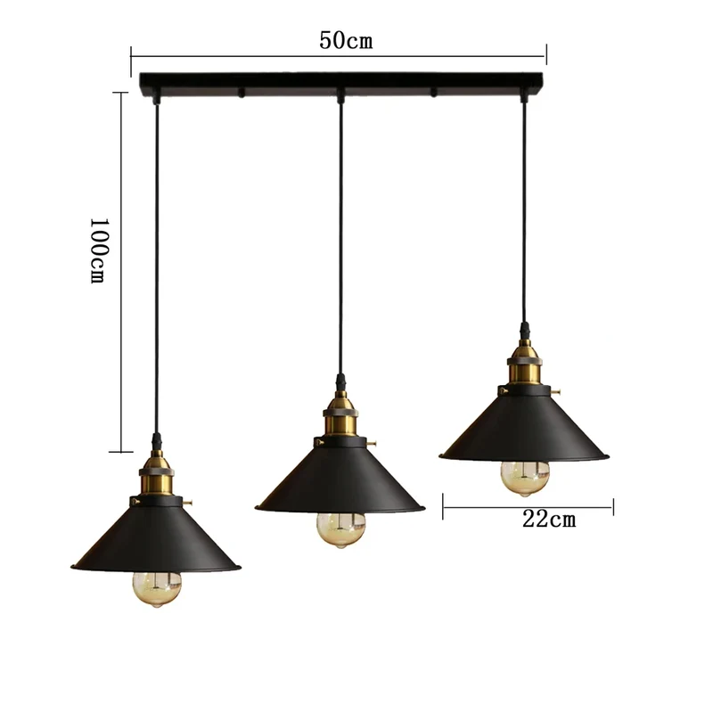 Vintage Industrielle Pendelleuchte für Wohnzimmer und Café Retro Stil