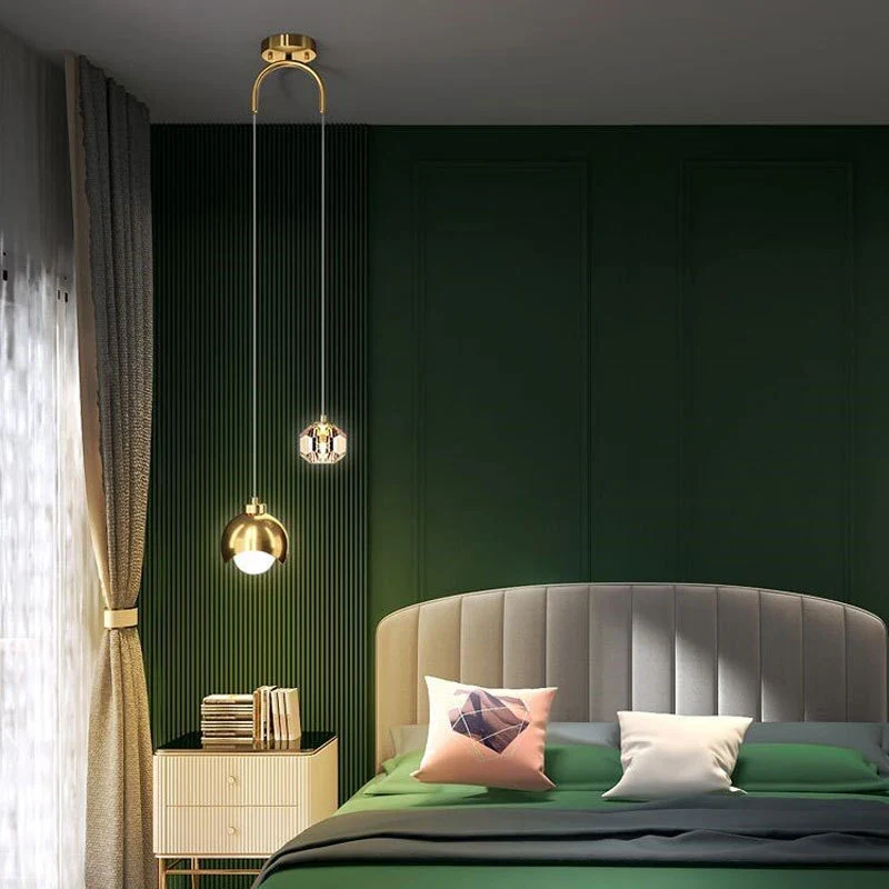 Moderne Glaskugel Pendelleuchte für Schlafzimmer und Esszimmer