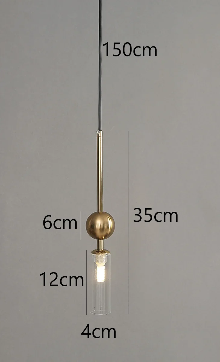 Nordische Luxus Gold Eisen Pendelleuchte für Modernes Esszimmer und Schlafzimmer