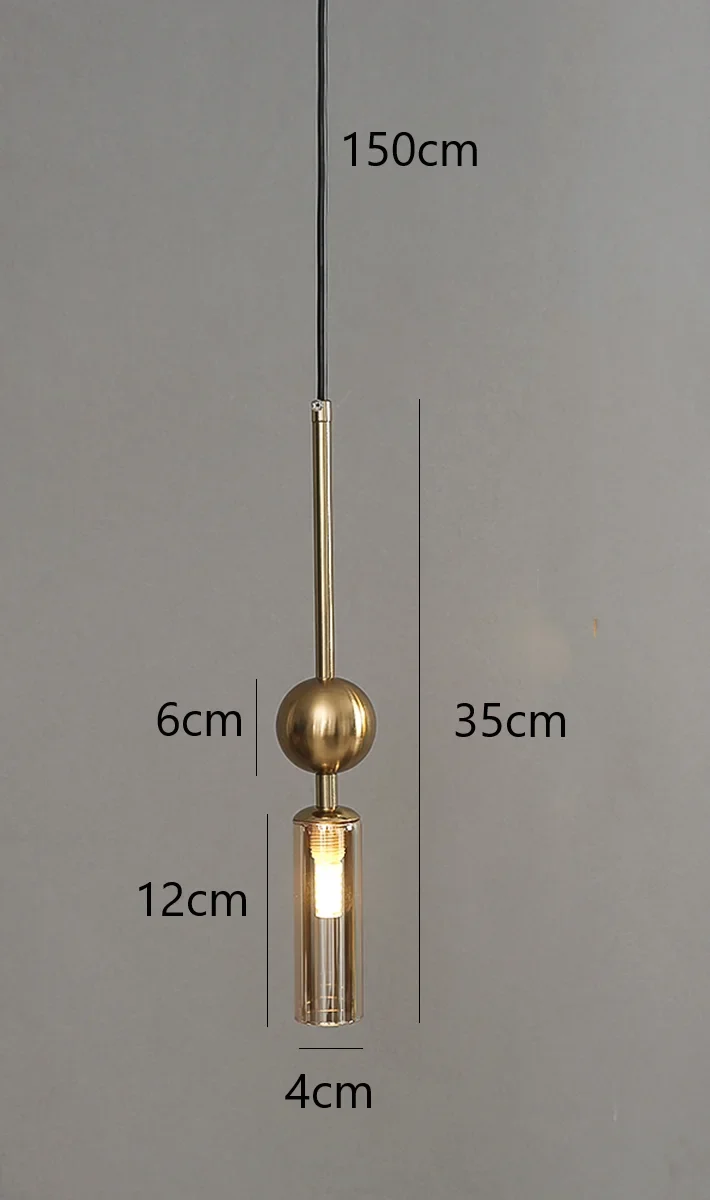 Nordische Luxus Gold Eisen Pendelleuchte für Modernes Esszimmer und Schlafzimmer
