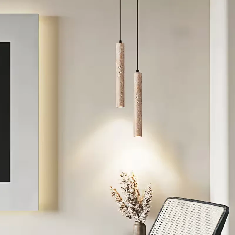 Travertin Stein Pendelleuchte für Moderne Küchen und Restaurant-Interieurs