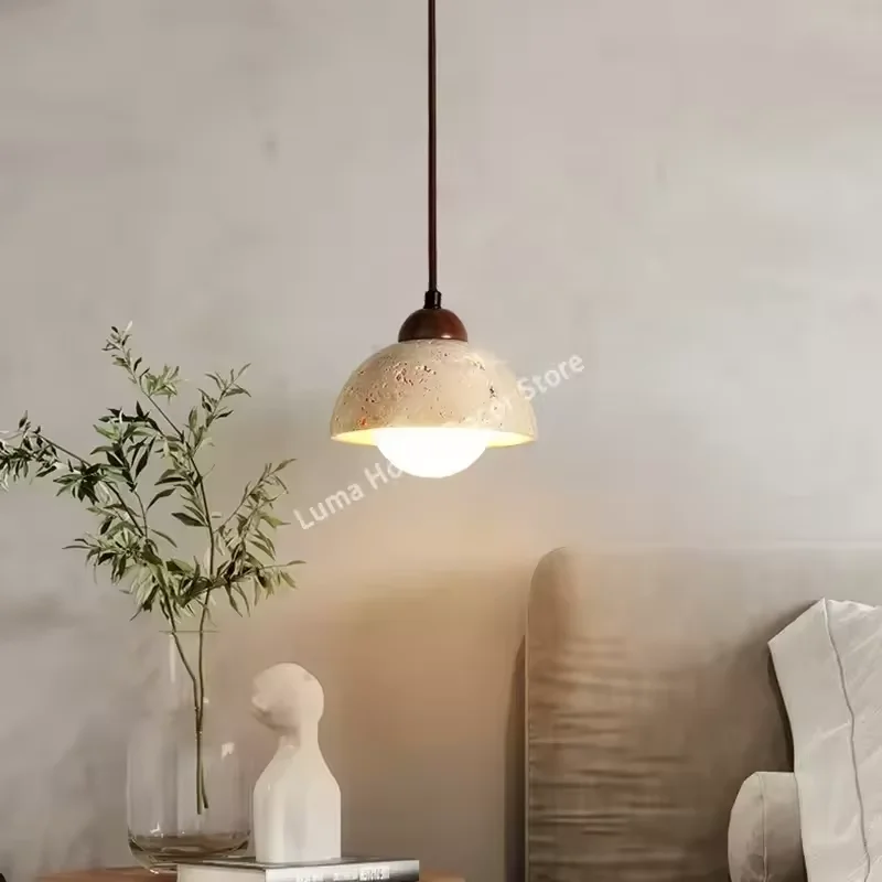 Travertin Stein Pendelleuchte für Moderne Küchen und Restaurant-Interieurs