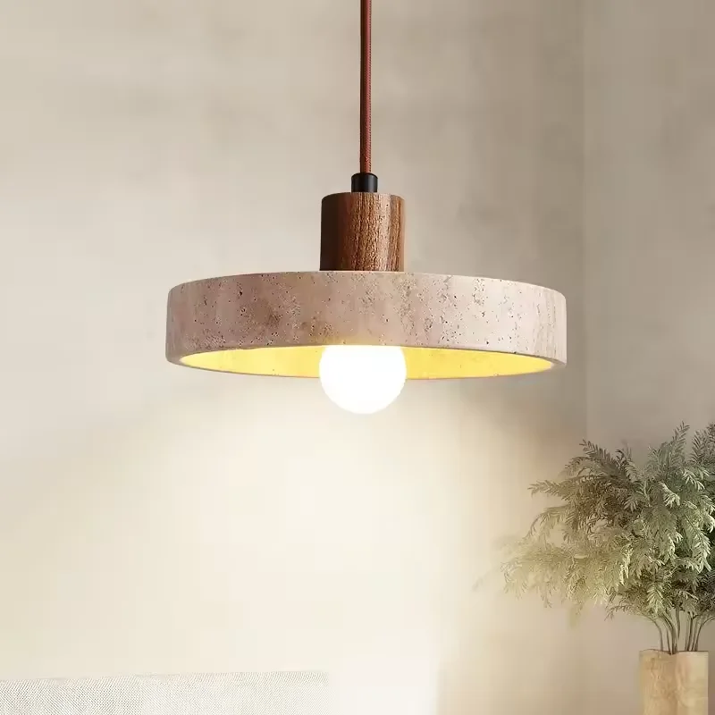 Travertin Stein Pendelleuchte für Moderne Küchen und Restaurant-Interieurs