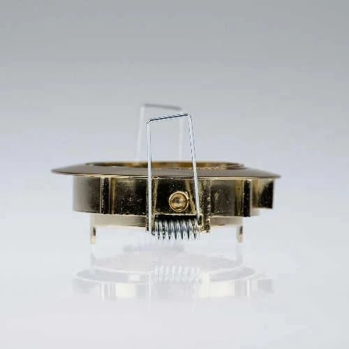 Einbaustrahler Gold GU10 – rund – flach – schwenkbar – Aludruckguss – 230 V