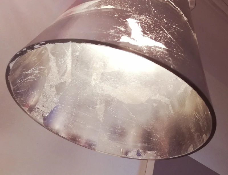 Hängelampe Cloche Glas Blattsilber – Pendelleuchte Made in Italy