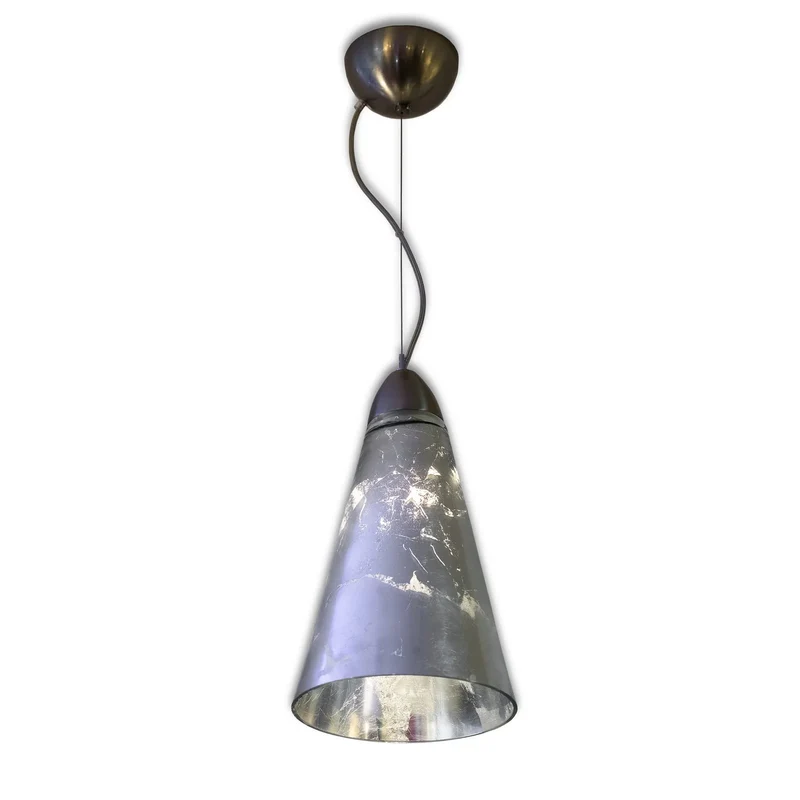 Hängelampe Cloche Glas Blattsilber – Pendelleuchte Made in Italy