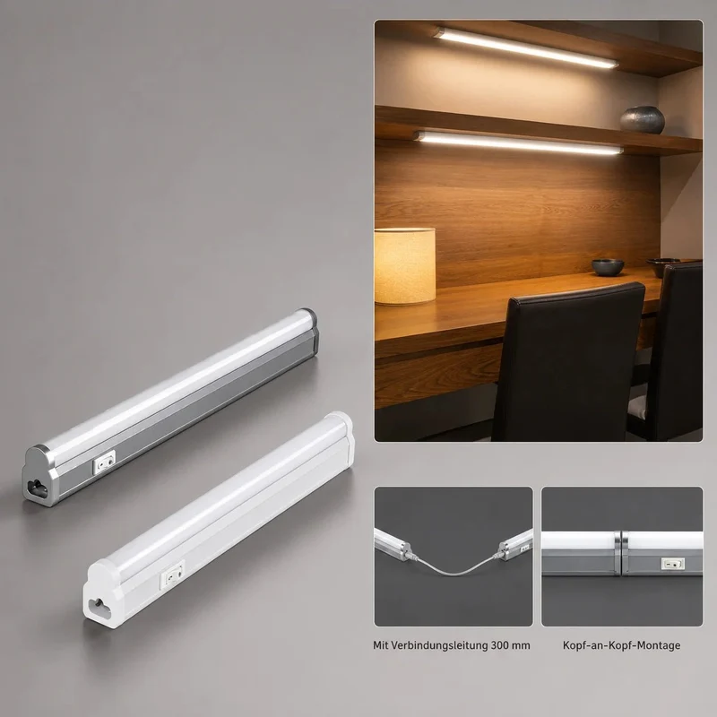 IBV LED-Unterbauleuchte 31,5 cm – 3,3 W, 4000 K, mit Schalter