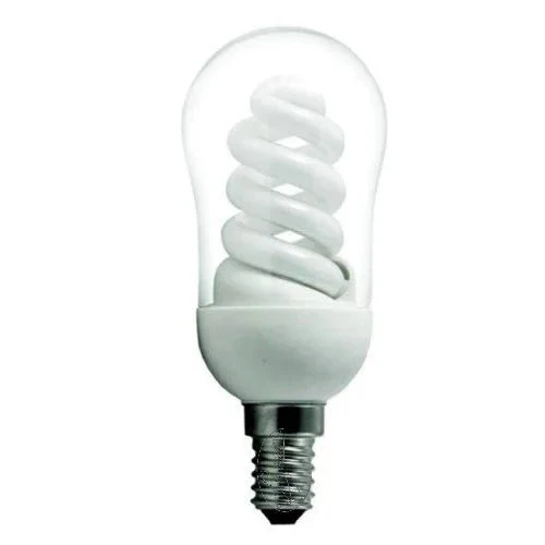 Energiesparlampe E14 7W warmweiß – klar, Glühbirnenform (30W Ersatz)