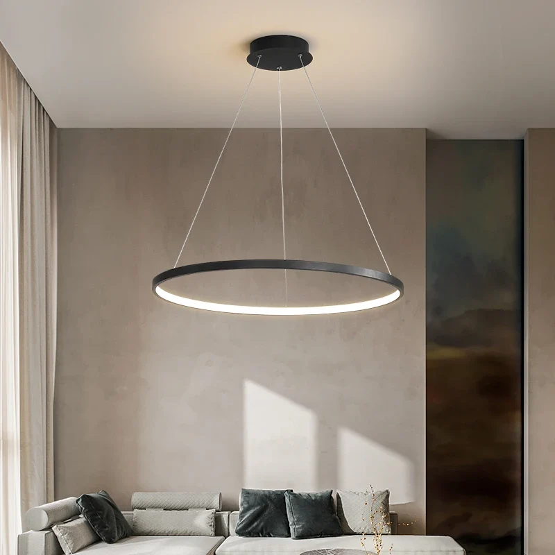 Minimalistisches Rundes LED Pendelleuchte für Wohnzimmer und Restaurants