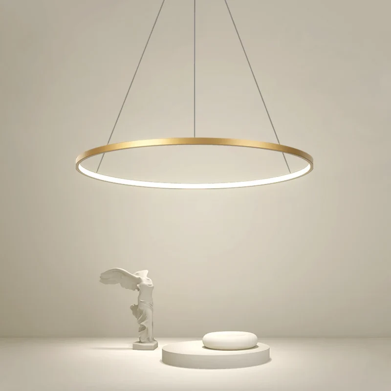 Minimalistisches Rundes LED Pendelleuchte für Wohnzimmer und Restaurants
