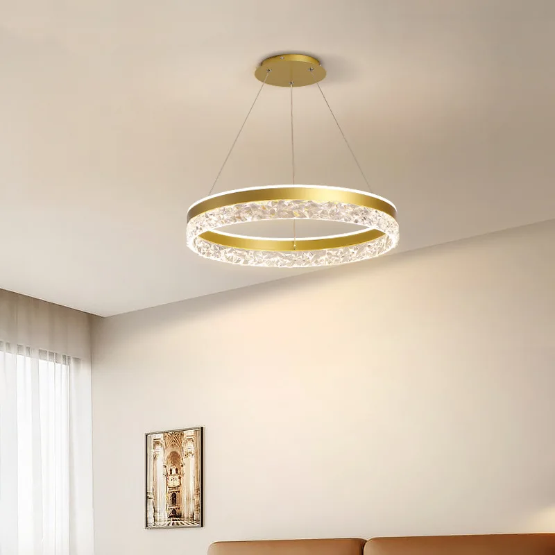 Moderner Höhenverstellbarer LED Kronleuchter Elegant für Wohnzimmer und Esszimmer