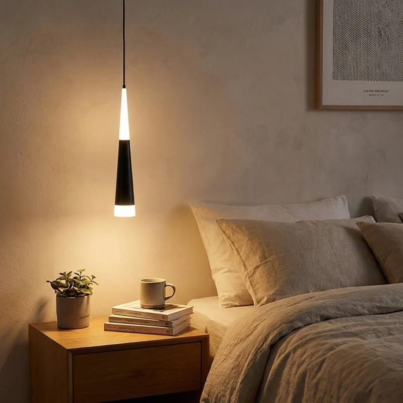 Nordisch Minimalistisches LED Pendelleuchte für Esszimmer und Bettleuchte