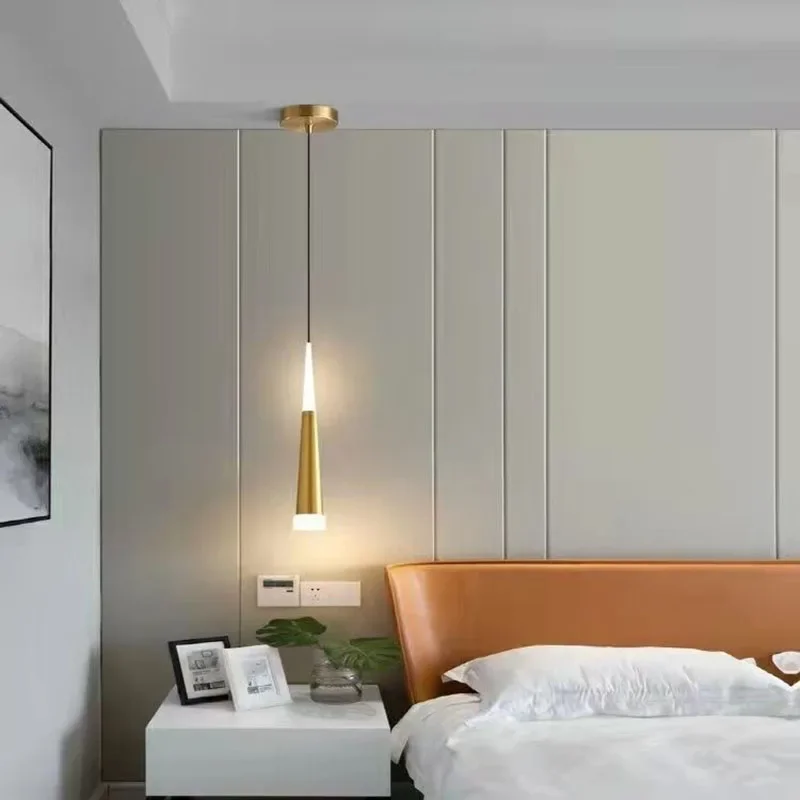 Nordisch Minimalistisches LED Pendelleuchte für Esszimmer und Bettleuchte