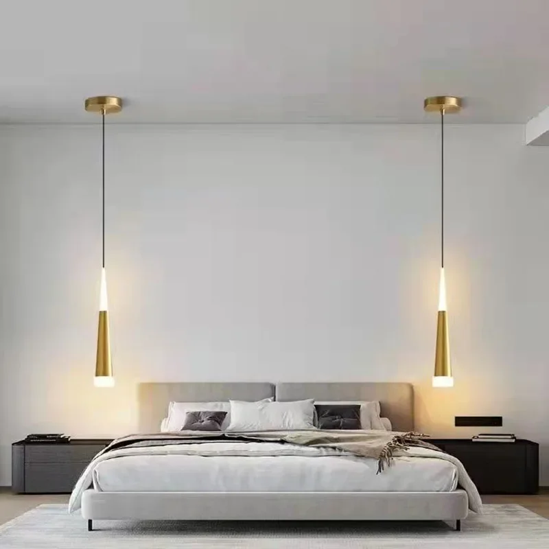Nordisch Minimalistisches LED Pendelleuchte für Esszimmer und Bettleuchte