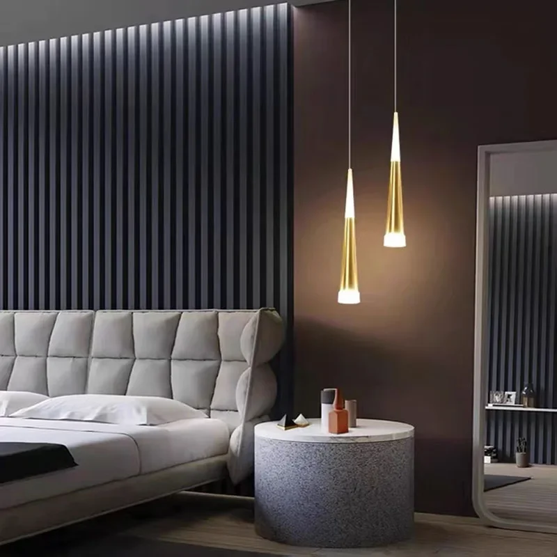 Nordisch Minimalistisches LED Pendelleuchte für Esszimmer und Bettleuchte