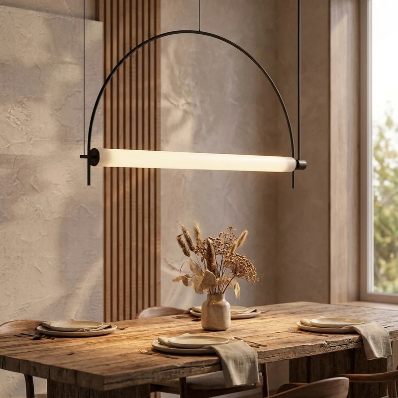 Minimalistisches LED Pendelleuchter für Wohnzimmer und Büro Blendfrei