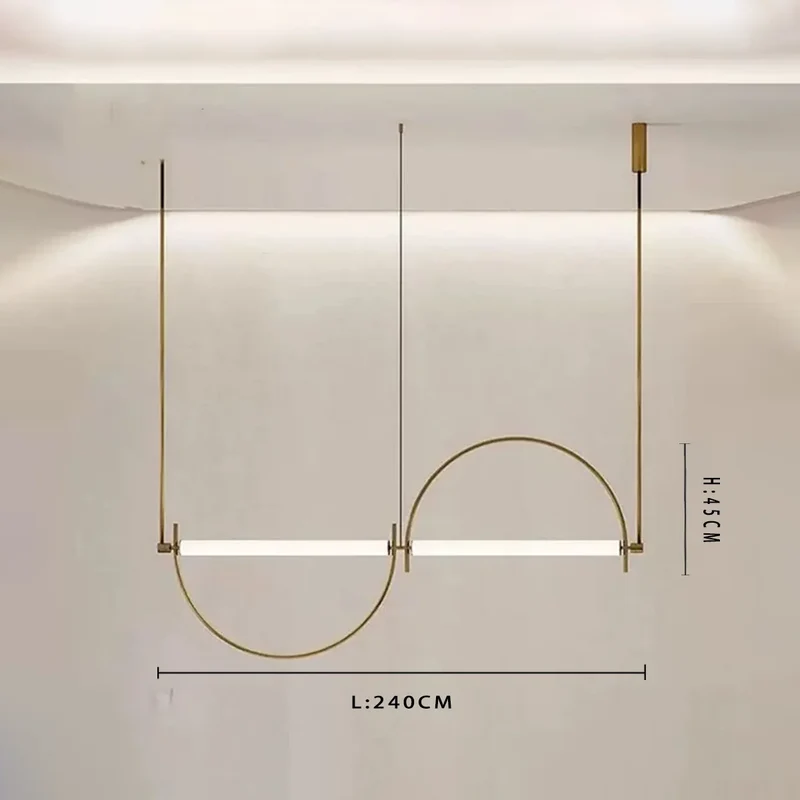 Minimalistisches LED Pendelleuchter für Wohnzimmer und Büro Blendfrei