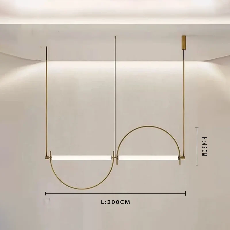 Minimalistisches LED Pendelleuchter für Wohnzimmer und Büro Blendfrei