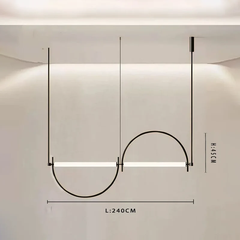Minimalistisches LED Pendelleuchter für Wohnzimmer und Büro Blendfrei