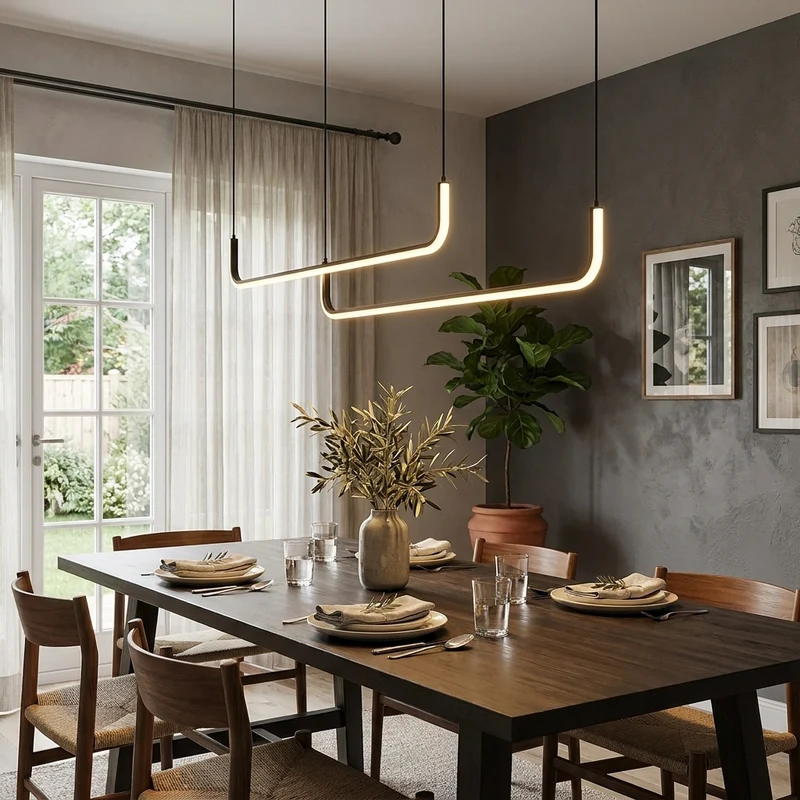 Minimalistisches Dimmbares LED Pendelleuchte für Esszimmer und Küche